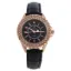 Picture of 2033L-GPBLBL Rose Gold/Black Leather Strap Watch by Kim & Jade for Women - 1 Pc Watch
