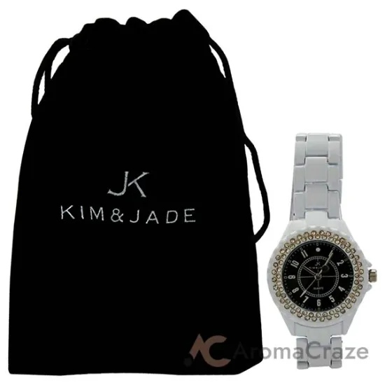 Picture of 2033L-WB White Stainless Steel Bracelet Watch by Kim & Jade for Women - 1 Pc Watch