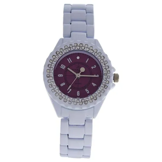 Picture of 2033L-WP White Stainless Steel Bracelet Watch by Kim & Jade for Women - 1 Pc Watch