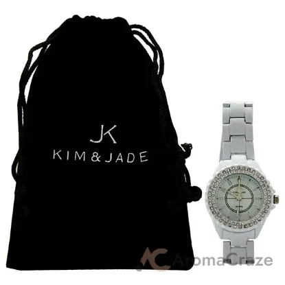 Picture of 2033L-WW White Stainless Steel Bracelet Watch by Kim & Jade for Women - 1 Pc Watch