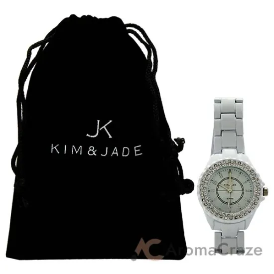 Picture of 2033L-WW White Stainless Steel Bracelet Watch by Kim & Jade for Women - 1 Pc Watch