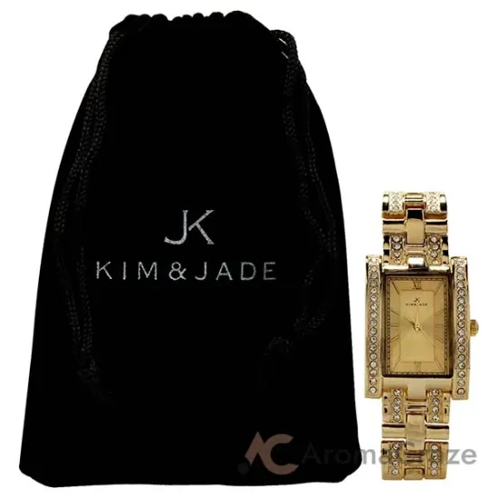 Picture of 2060L-GG Gold Stainless Steel Bracelet Watch by Kim & Jade for Women - 1 Pc Watch