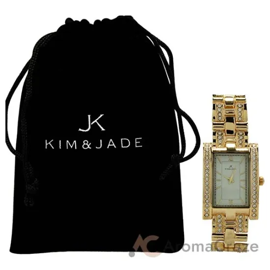 Picture of 2060L-GW Gold Stainless Steel Bracelet Watch by Kim & Jade for Women - 1 Pc Watch