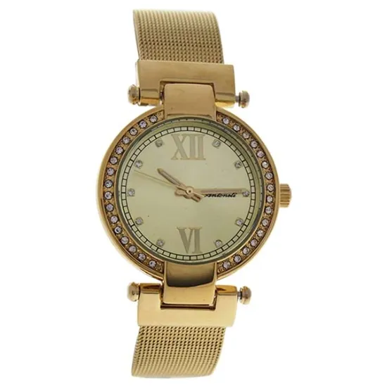 Picture of AL0500-04 Gold Stainless Steel Mesh Bracelet Watch by Antoneli for Women - 1 Pc Watch