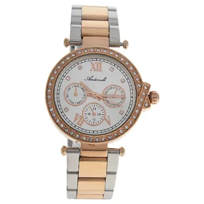Picture of AL0519-03 Silver/Rose Gold Stainless Steel Bracelet Watch by Antoneli for Women - 1 Pc Watch