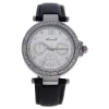 Picture of AL0519-07 Silver/Black Leather Strap Watch by Antoneli for Women - 1 Pc Watch