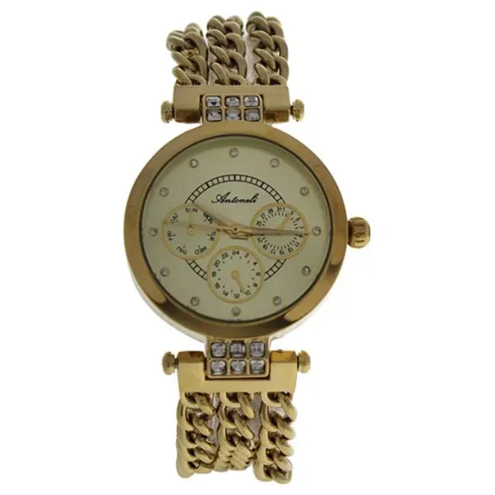 Picture of AL0704-03 Gold Stainless Steel Bracelet Watch by Antoneli for Women - 1 Pc Watch
