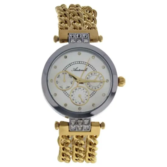 Picture of AL0704-04 Silver/Gold Stainless Steel Bracelet Watch by Antoneli for Women - 1 Pc Watch