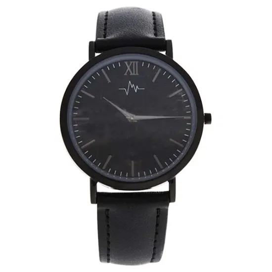 Picture of AO-176 Hygge - Black Charcoal/Black Leather Strap Watch by Andreas Osten for Women - 1 Pc Watch
