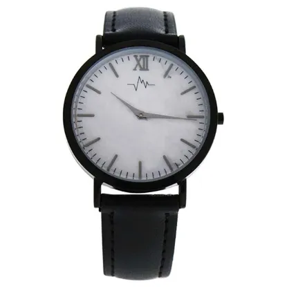 Picture of AO-180 Hygge - Marble Dial/Black Leather Strap Watch by Andreas Osten for Women - 1 Pc Watch