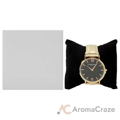 Picture of AO-187 Hygge - Gold-Black Leather Strap Watch by Andreas Osten for Women - 1 Pc Watch