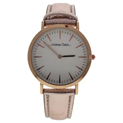 Picture of AO-196 Hygge - Rose Gold/White Leather Strap Watch by Andreas Osten for Women - 1 Pc Watch