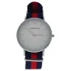 Picture of AO-61 Somand - Silver/Navy Blue-Red Nylon Strap Watch by Andreas Osten for Women - 1 Pc Watch