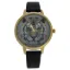 Picture of CRA017 La Animale - Gold/Black Leather Strap Watch by Charlotte Raffaelli for Women - 1 Pc Watch