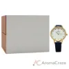Picture of CRB008 La Basic - Gold-Blue Leather Strap Watch by Charlotte Raffaelli for Women - 1 Pc Watch