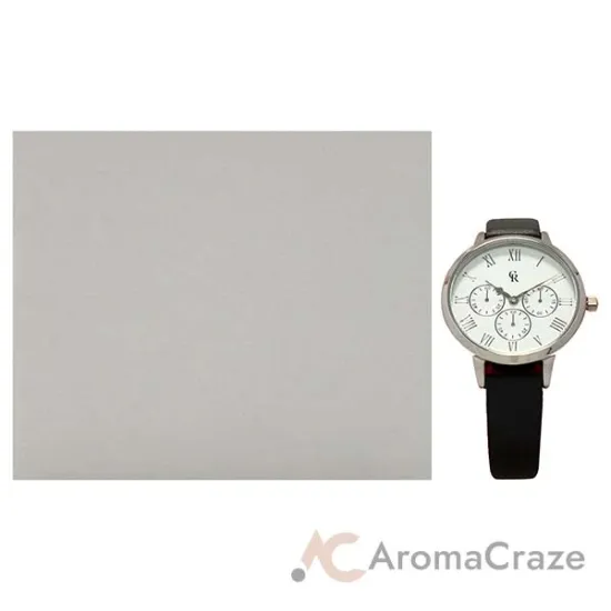 Picture of CRB010 La Basic - Silver-Grey Leather Strap Watch by Charlotte Raffaelli for Women - 1 Pc Watch
