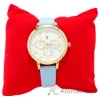 Picture of CRB011 La Basic - Gold-Light Blue Leather Strap Watch by Charlotte Raffaelli for Women - 1 Pc Watch