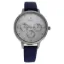 Picture of CRB013 La Basic - Silver/Blue Leather Strap Watch by Charlotte Raffaelli for Women - 1 Pc Watch