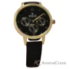 Picture of CRB016 La Basic - Gold-Black Leather Strap Watch by Charlotte Raffaelli for Women - 1 Pc Watch