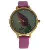 Picture of CRF005 La Florale - Gold/Rose Leather Strap Watch by Charlotte Raffaelli for Women - 1 Pc Watch