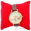 Picture of CRF009 La Florale - Rose Gold-Brown Leather Strap Watch by Charlotte Raffaelli for Women - 1 Pc Watch