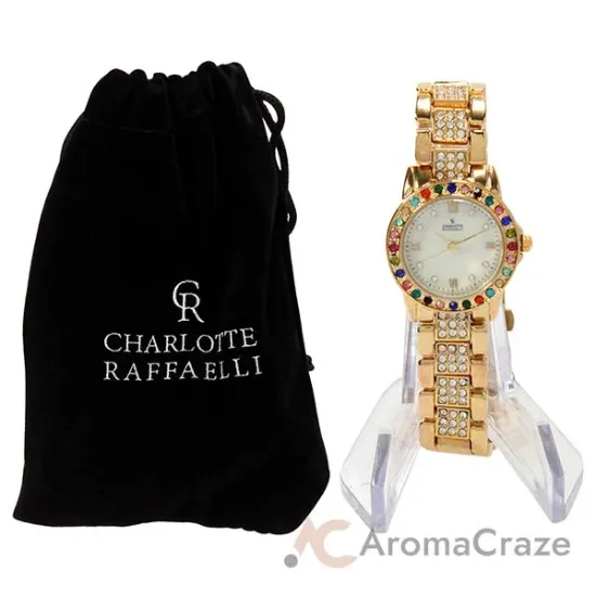 Picture of CRM001 Gold-Multicolor Stainless Steel Bracelet Watch by Charlotte Raffaelli for Women - 1 Pc Watch