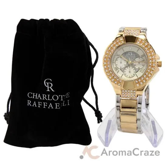 Picture of CRM003 Gold-Silver Gold Stainless Steel Bracelet Watch by Charlotte Raffaelli for Women - 1 Pc Watch