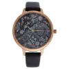 Picture of CRR003 La Romance - Rose Gold/Black Leather Strap Watch by Charlotte Raffaelli for Women - 1 Pc Watch