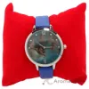 Picture of CRR007 La Romance - Silver-Blue Leather Strap Watch by Charlotte Raffaelli for Women - 1 Pc Watch