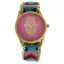 Picture of MSHHIPH Hindi Hand - Gold/Pink Nylon Strap Watch by Manoush for Women - 1 Pc Watch