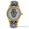 Picture of MSHHIWH Hindi Hand - Gold/Black Nylon Strap Watch by Manoush for Women - 1 Pc Watch