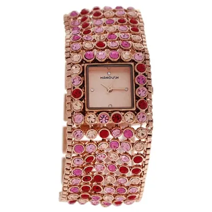 Picture of MSHMAP Marilyn - Rose Gold/Fushia Stainless Steel Bracelet Watch by Manoush for Women - 1 Pc Watch