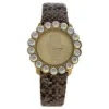 Picture of MSHSCGL Scarlett - Gold Crocodile Leather Strash Watch by Manoush for Women - 1 Pc Watch
