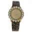 Picture of MSHSCGL Scarlett - Gold Crocodile Leather Strash Watch by Manoush for Women - 1 Pc Watch