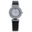 Picture of REDL3 Silver/Black Leather Strap Watch by Jean Bellecour for Women - 1 Pc Watch