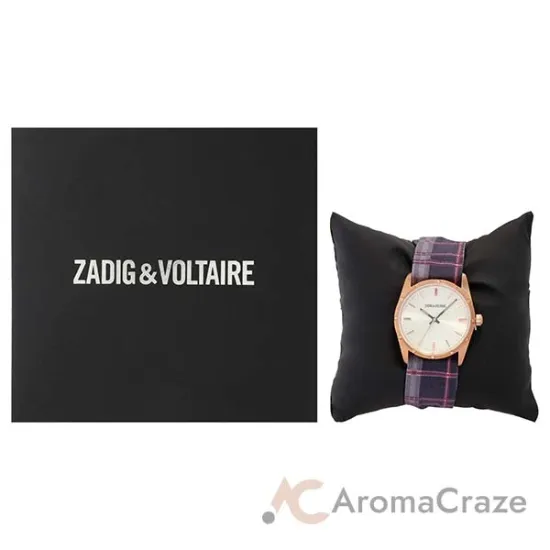 Picture of ZVF203 Rose Gold-Purple Multicolor Cloth Bracelet Watch by Zadig & Voltaire for Women - 1 Pc Watch