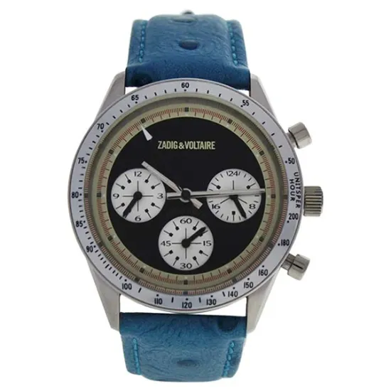 Picture of ZVM106 Master - Silver/Turquoise Leather Strap Watch by Zadig & Voltaire for Women - 1 Pc Watch
