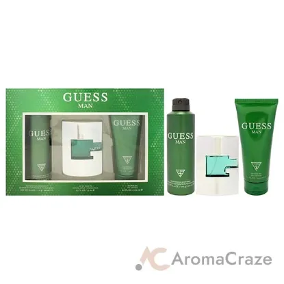 Picture of Guess Man by Guess for Men - 3 Pc Gift Set 2.5oz EDT Spray, 6oz Deodorizing Body Spray, 6.7oz Shower Gel