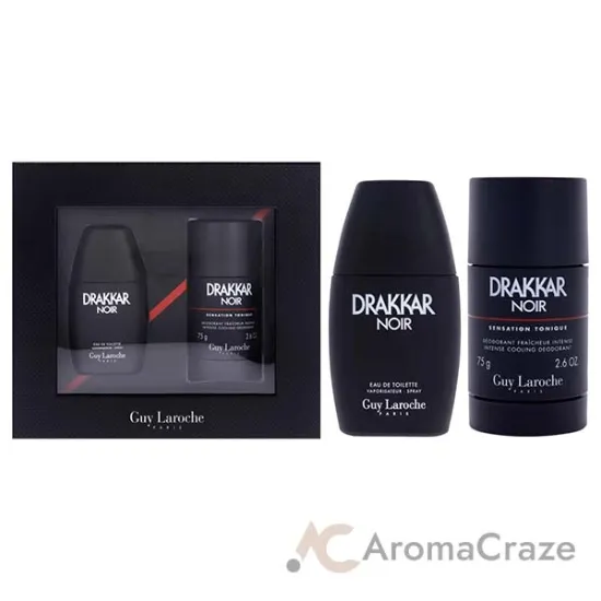Picture of Drakkar Noir by Guy Laroche for Men - 2 Pc Gift Set 1oz EDT Spray, 2.6oz Deodorant Stick