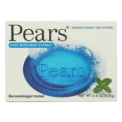 Picture of Pure and Gentle with Glycerin and Mint Extracts - Blue by Pears for Unisex - 4.4 oz Bar Soap