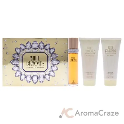 Picture of White Diamonds by Elizabeth Taylor for Women - 3 Pc Gift Set 3.3oz EDT Spray, 3.3oz Body Lotion, 3.3oz Body Wash