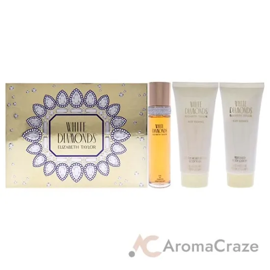 Picture of White Diamonds by Elizabeth Taylor for Women - 3 Pc Gift Set 3.3oz EDT Spray, 3.3oz Body Lotion, 3.3oz Body Wash