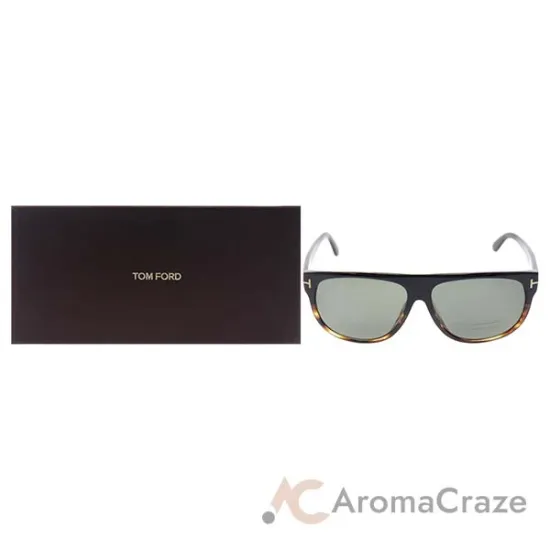Picture of Tom Ford FT0375 Kristen 05R - Black-Green Polarized by Tom Ford for Women - 59-13-145 mm Sunglasses