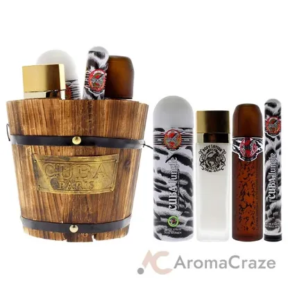 Picture of Cuba Jungle Zebra by Cuba for Women - 4 Pc Gift Set 3.3oz EDP Spray, 1.7oz EDP Spray, 6.6oz Body Spray, 4oz Body Lotion
