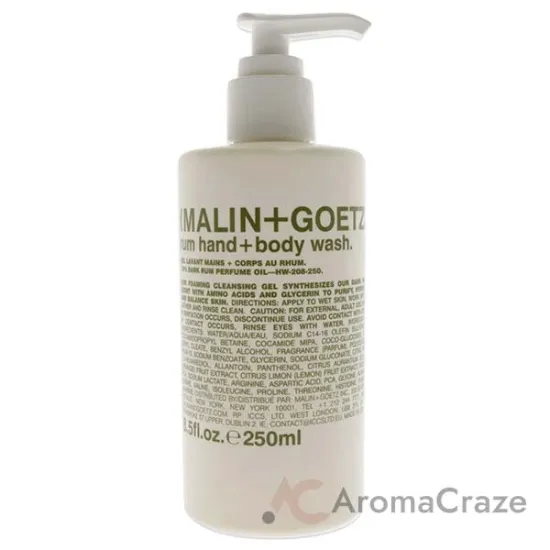 Picture of Rum Hand and Body Wash by Malin + Goetz for Unisex - 8.5 oz Body Wash