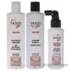 Picture of System 3 Kit by Nioxin for Unisex - 3 Pc 10.1oz Scalp Hair Shampoo, 10.1 oz Scalp Hair Conditioner, 3.38oz Scalp Care Plus Hair Thickening Treatment