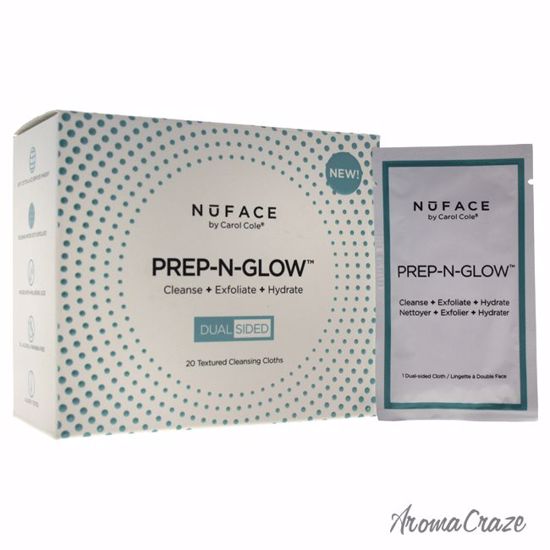 NuFace Prep-N-Glow Textured Cleansing Cloths for Women 20 Pc