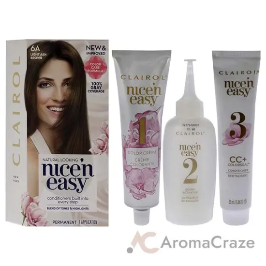 Picture of Nice n Easy Permanent Color - 6A 114 Light Ash Brown by Clairol for Women - 1 Application Hair Color