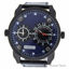 Louis Villiers AG3736-14 Black/Black Leather Strap Watch for