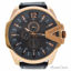 Louis Villiers LVAG8912-16 Black Leather Strap Watch for Men